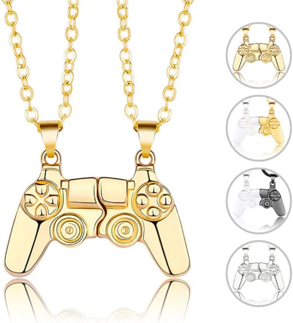 Fuqimanman2020 1 Pair Game Controller Couple Pendant Necklace for Couples Lovers Him and Her Best Friend Friend BFF Friendship Punk Jewelry