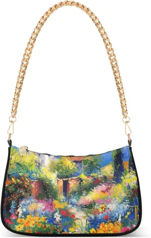 Graffiti Painting Abstract Chain Purse Hobo Clutch Bag Women's Designer Inspire Handbags Shoulder Strap
