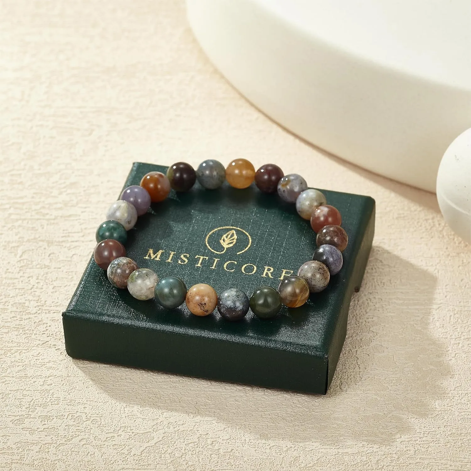 Healing Stone Bracelets For Women Bead Bracelets 8MM Agate Bracelet Handmade Natural Stone Bracelets Stone Of Peace