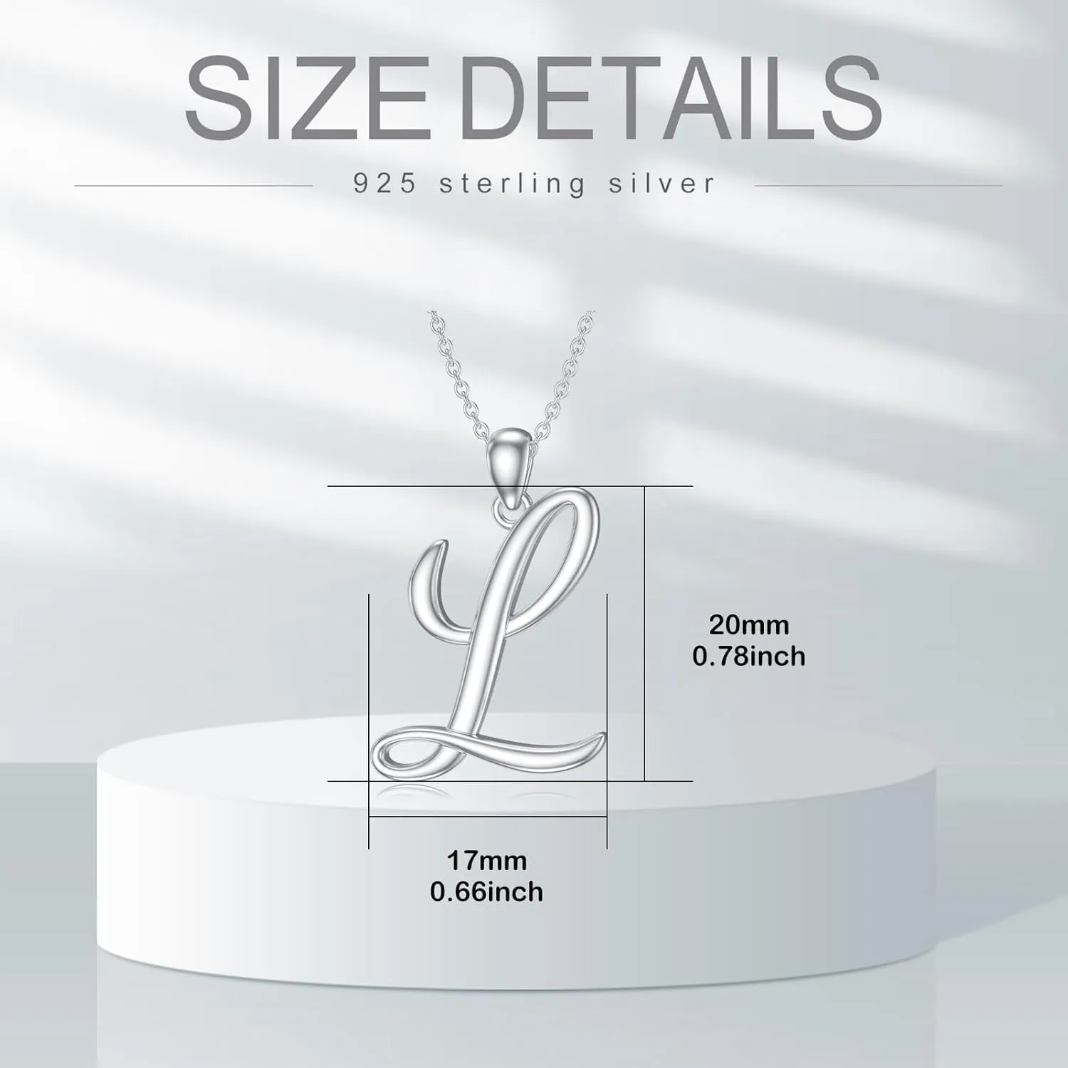 Initial Necklaces 26 Capital Letter Necklaces S925 Sterling Silver Letter Pendant Initial Necklace for Women