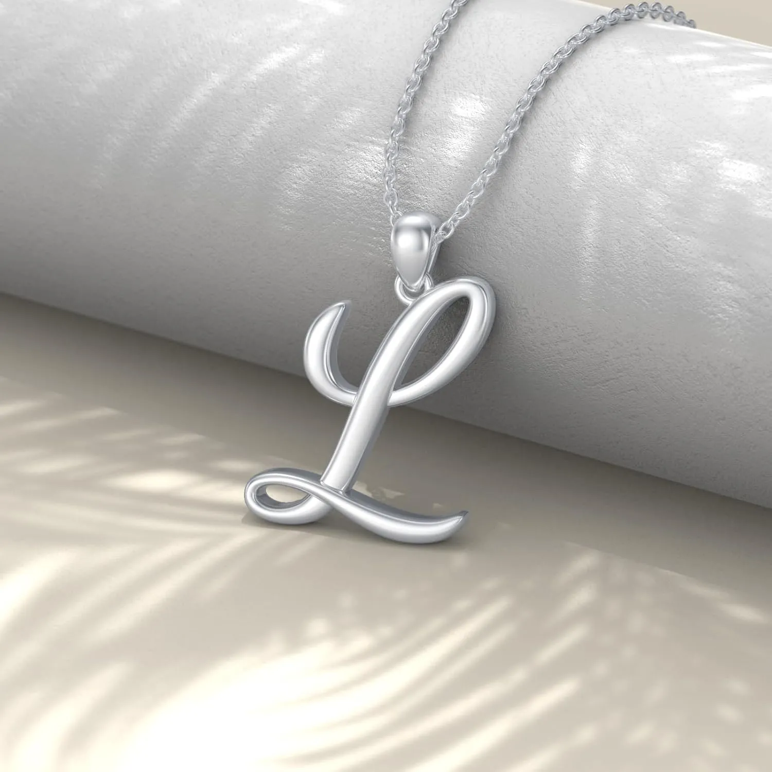 Initial Necklaces 26 Capital Letter Necklaces S925 Sterling Silver Letter Pendant Initial Necklace for Women