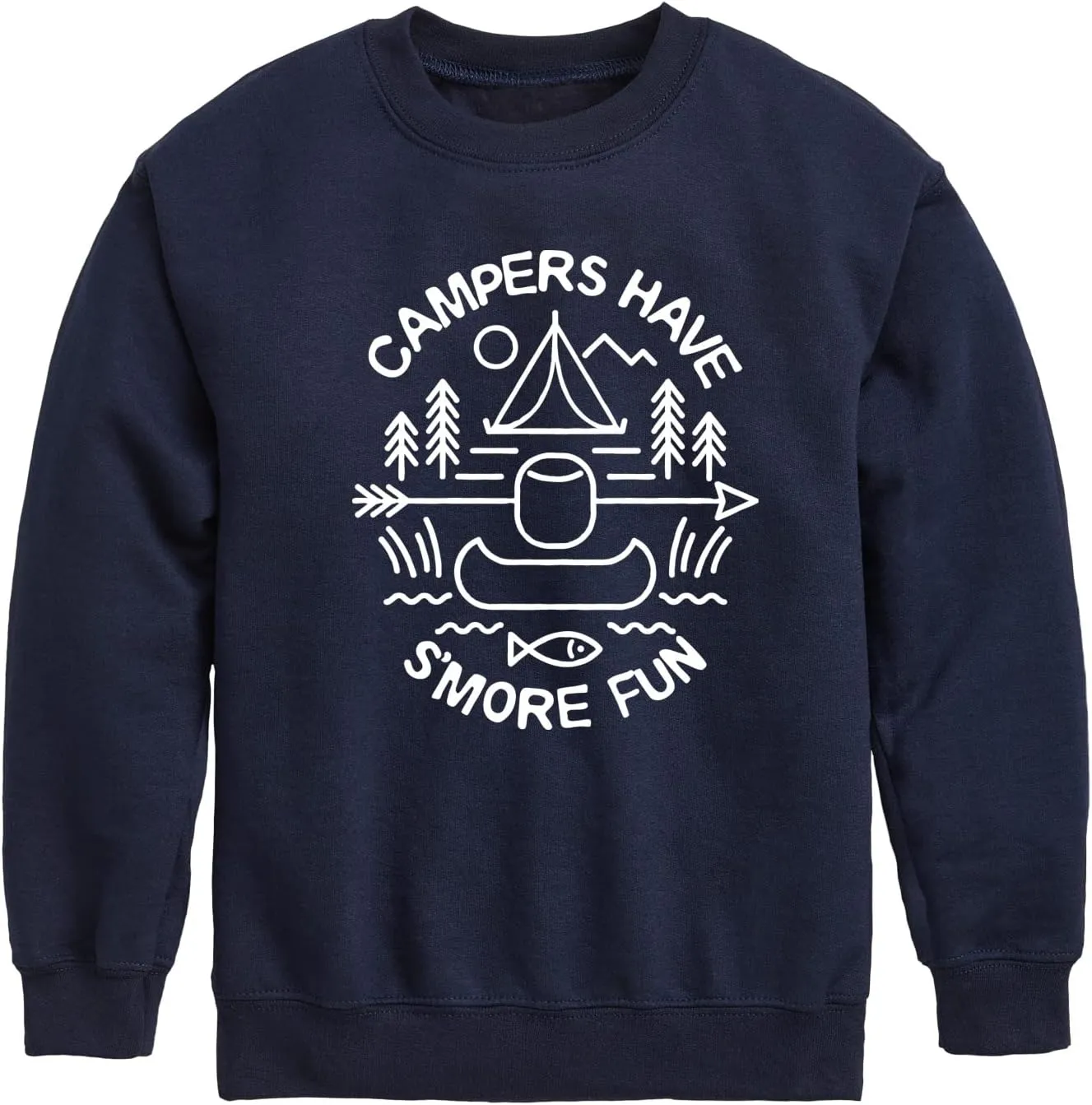 Instant Message - Camping - Campers Have S'More Fun - Toddler & Youth Crewneck Fleece Sweatshirt