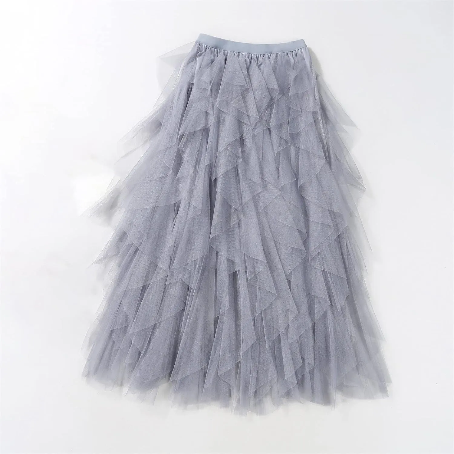 Irregular Mesh Half Length Skirt Women's Spring and Summer Multilayer Cake Skirt Poached Long Skirt Summer Clothing