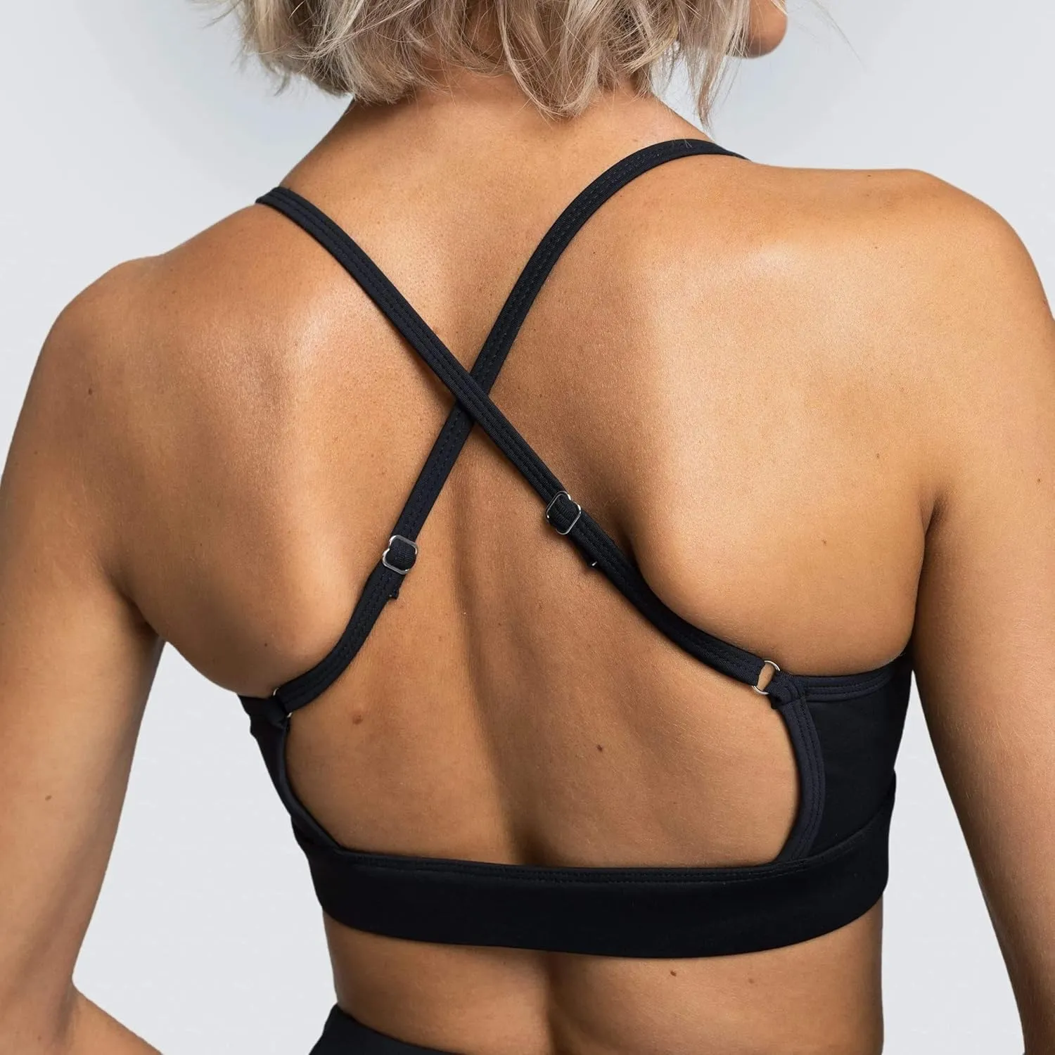 IWEMEK Women's Workout Sets 2 Piece Yoga Outfits High Waisted Biker Shorts and Cross Back Sports Bra Gym Set