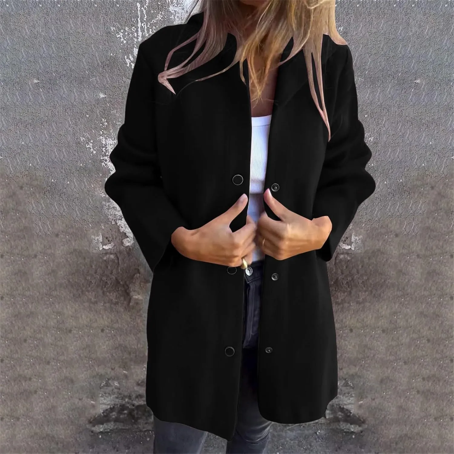 Jackets for Women Casual Single Breasted Hooded Jacket Long Sleeve Trench Coat 2024 Trendy Quilted Shackets