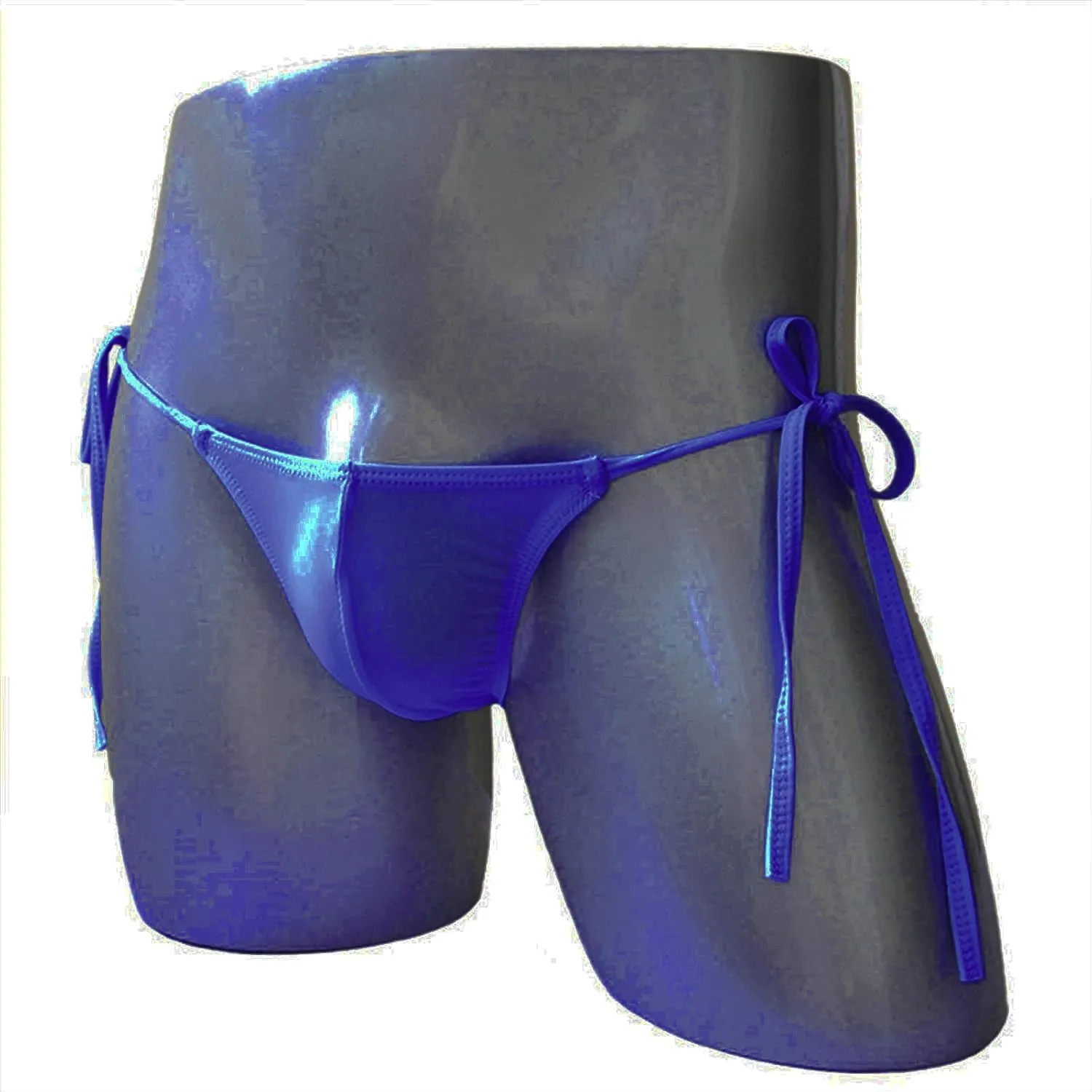 JEsilunmaMY Mens Side Tie Bikini Briefs Low Rise Ice Silk Bulge Sissy G-String Thongs Strappy Breathable Underwear Panties