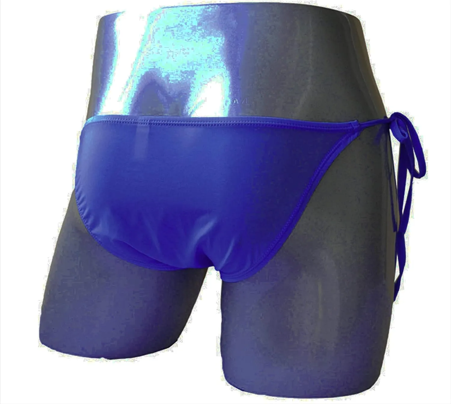JEsilunmaMY Mens Side Tie Bikini Briefs Low Rise Ice Silk Bulge Sissy G-String Thongs Strappy Breathable Underwear Panties