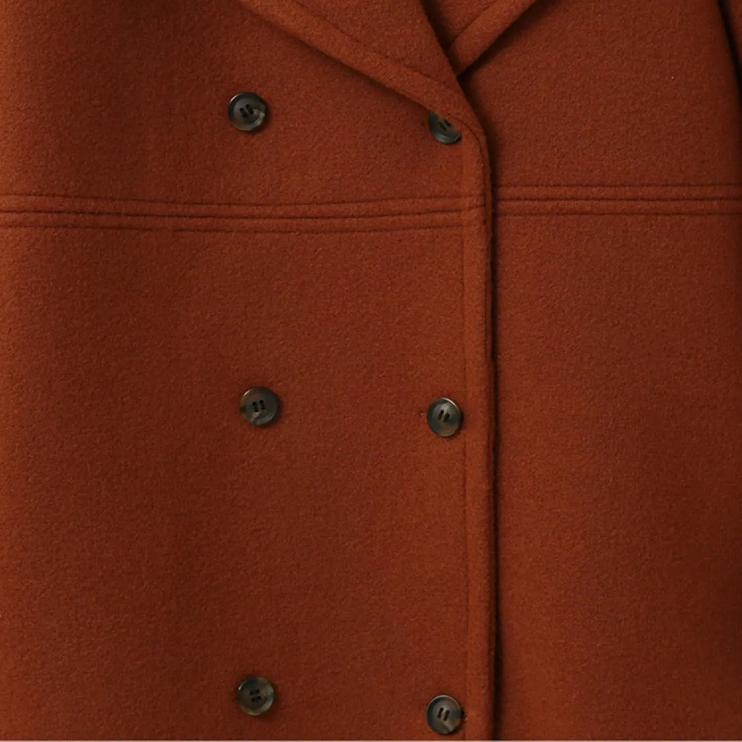 JOAU Women's Wool Trench Coats Warm Winter Pea Coat Double Breasted Mid-Long Overcoat Fashion Notched Lapel Jackets Outwear