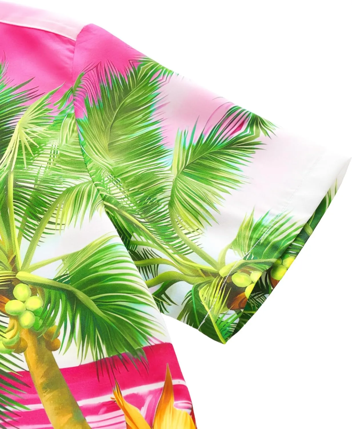 JOGAL Mens Tropical Hawaiian Shirt Short Sleeve Button Down Floral Print Casual Shirt Vacation Summer Beach Shirts