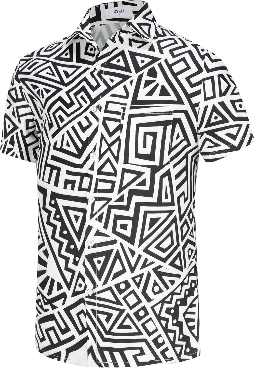 KYKU Mexico Shirt for Men Funny Beach Shirts Hawaiian Button Down Short Sleeve