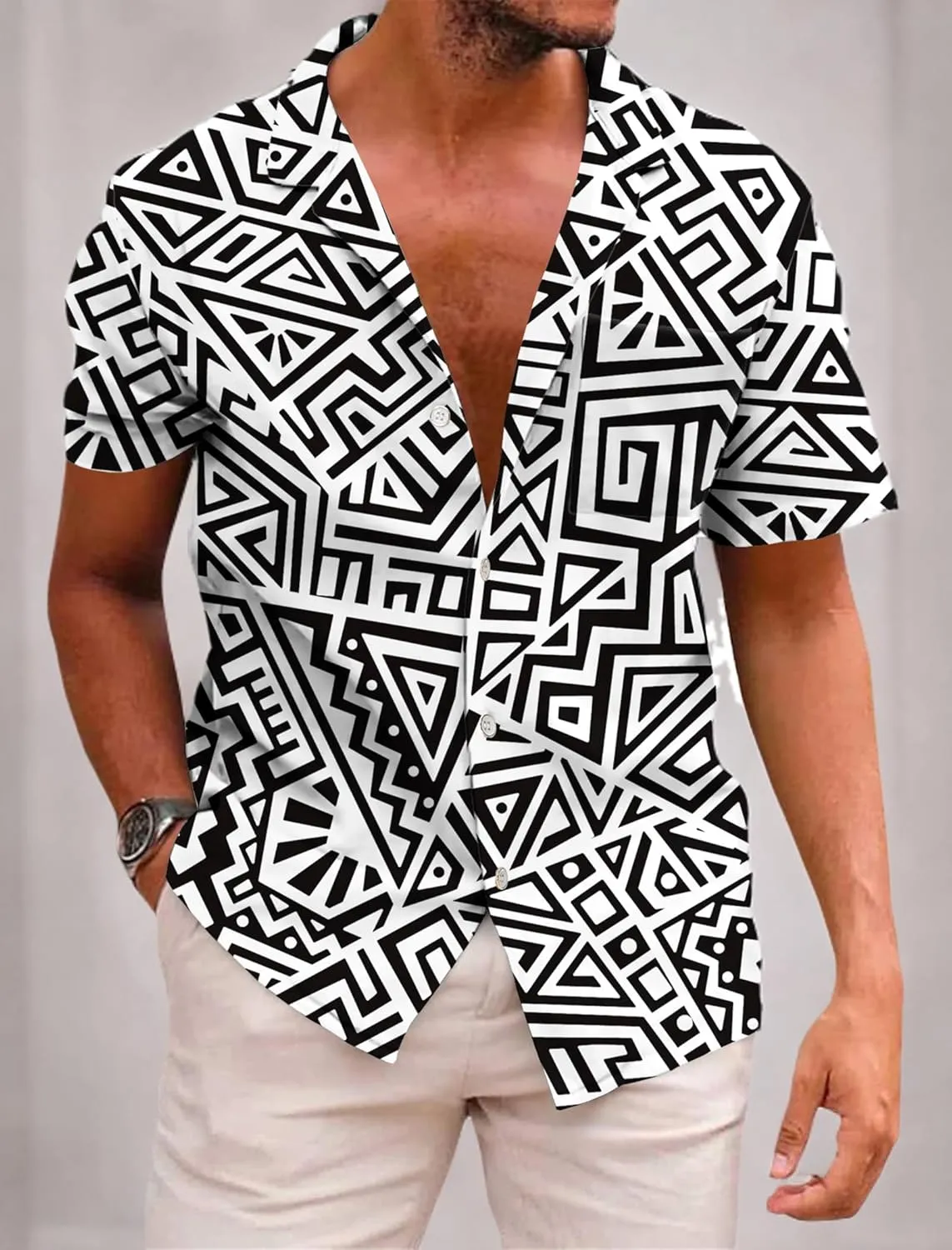 KYKU Mexico Shirt for Men Funny Beach Shirts Hawaiian Button Down Short Sleeve
