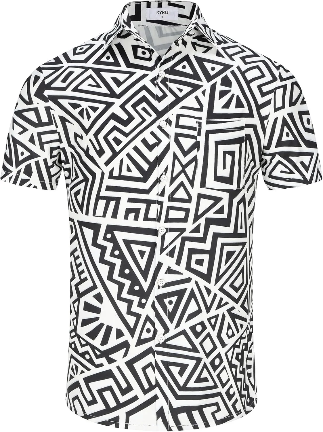 KYKU Mexico Shirt for Men Funny Beach Shirts Hawaiian Button Down Short Sleeve