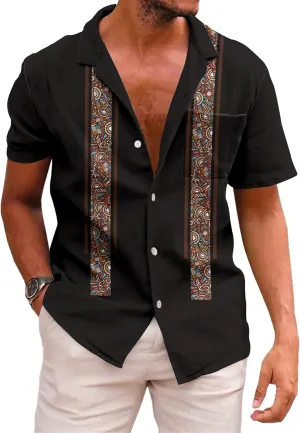 KYKU Mexico Shirt for Men Funny Beach Shirts Hawaiian Button Down Short Sleeve
