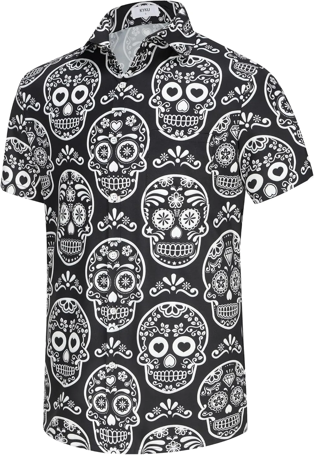 KYKU Mexico Shirt for Men Funny Beach Shirts Hawaiian Button Down Short Sleeve