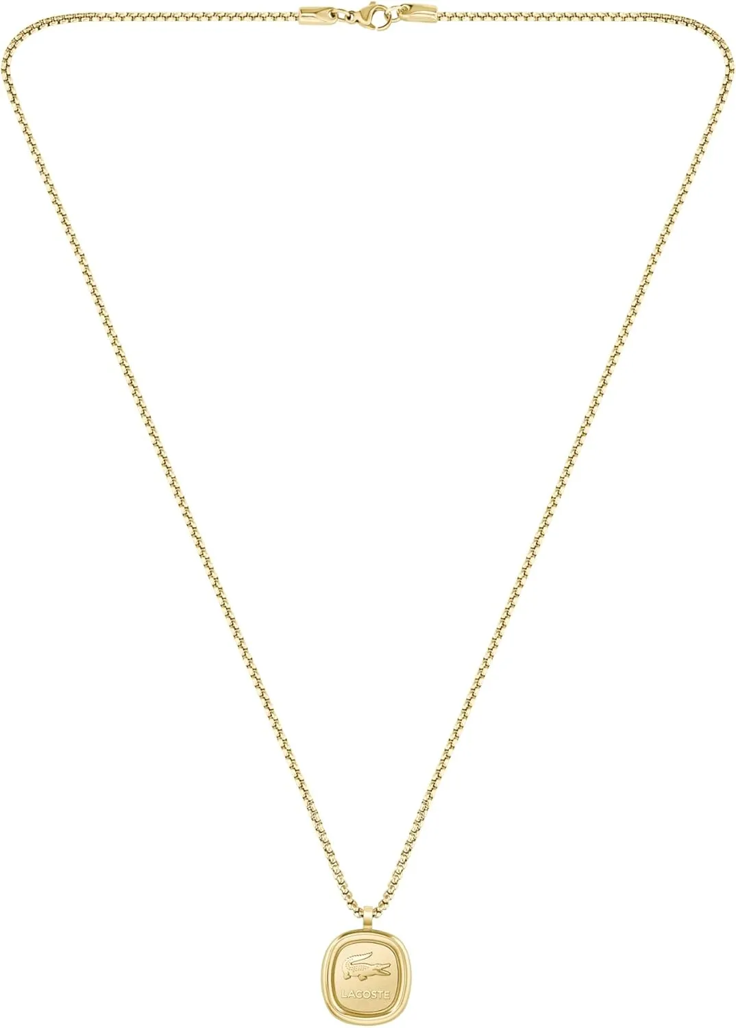 Lacoste Vigor Pendant Necklace for Men - Stainless Steel Jewelry, Contemporary Design - Fashionable Add-on Piece - Gift for Him
