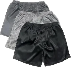 Lavenderi Men's Silk Satin Boxer Shorts, Pajama Shorts