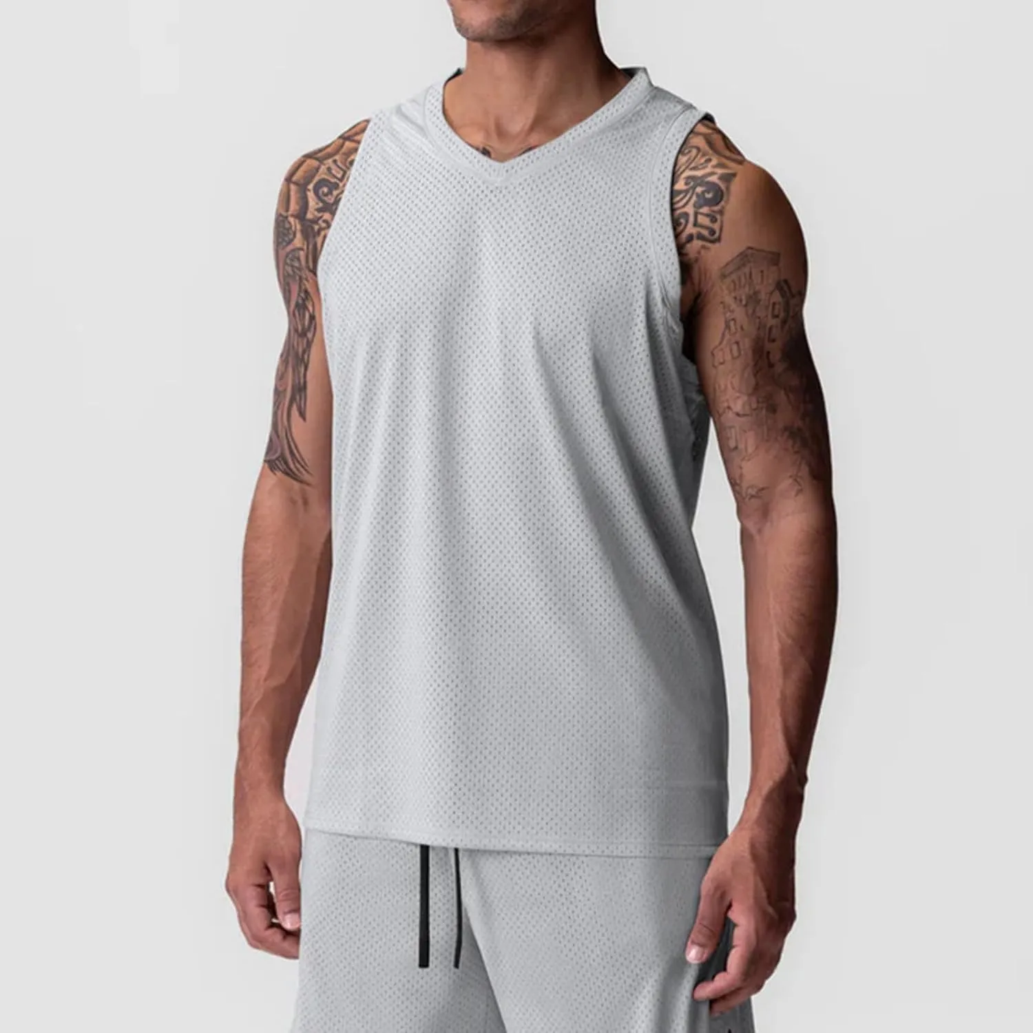 Lightweight Tank Tops for Men Mesh Breathable Summer Workout Tanks Sleeveless Athletic Muscle Gym Vest Quick Dry Tee