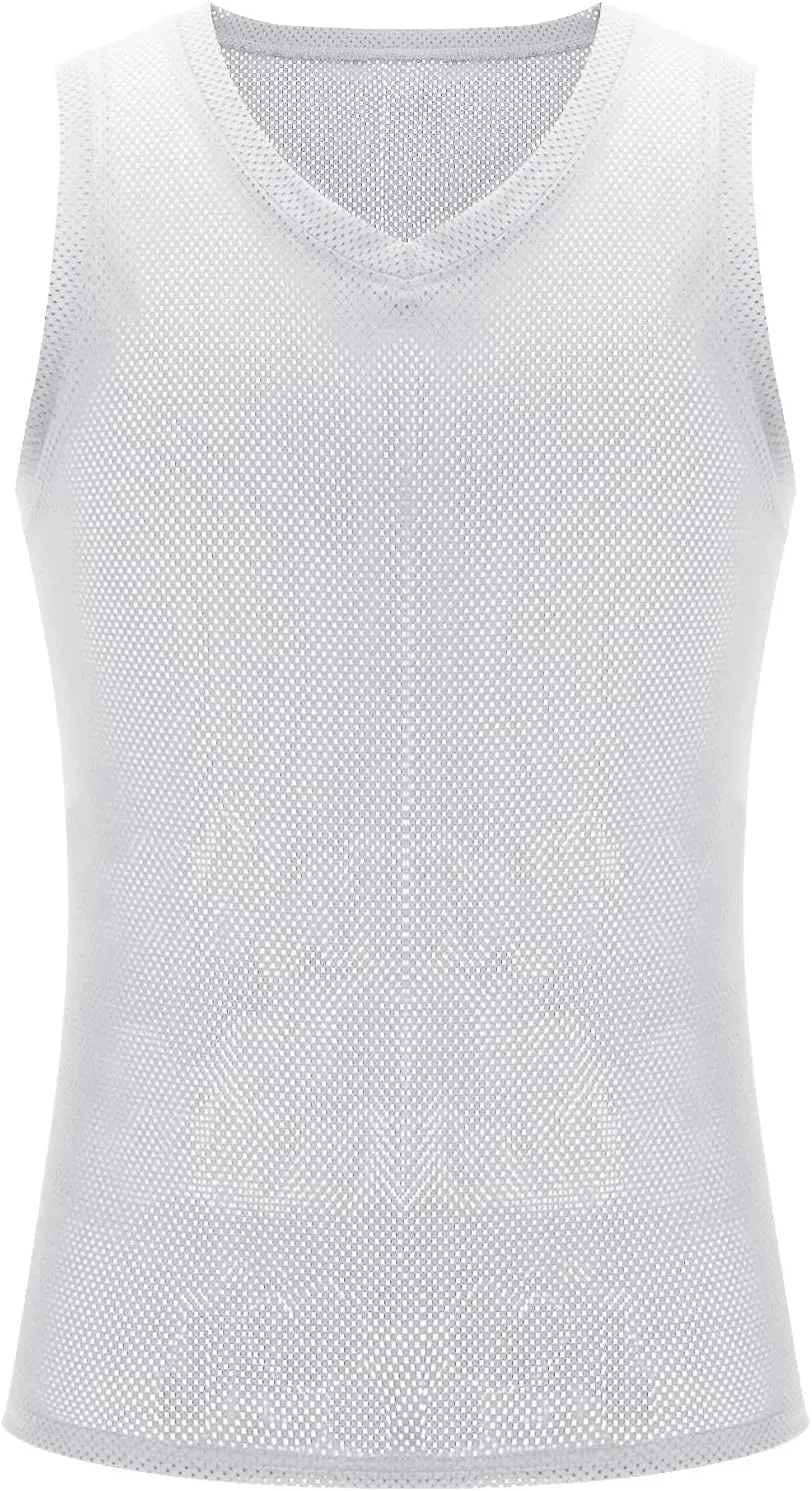 Lightweight Tank Tops for Men Mesh Breathable Summer Workout Tanks Sleeveless Athletic Muscle Gym Vest Quick Dry Tee