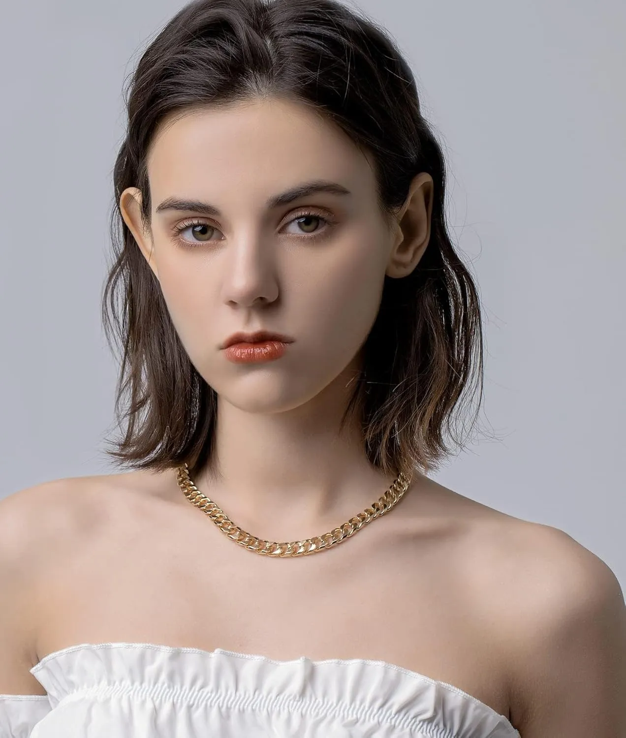 LILIE&WHITE Gold Chain Necklace For Women Snake Chain Herringbone Necklace Gold Choker Necklaces Fashion Necklaces Gift