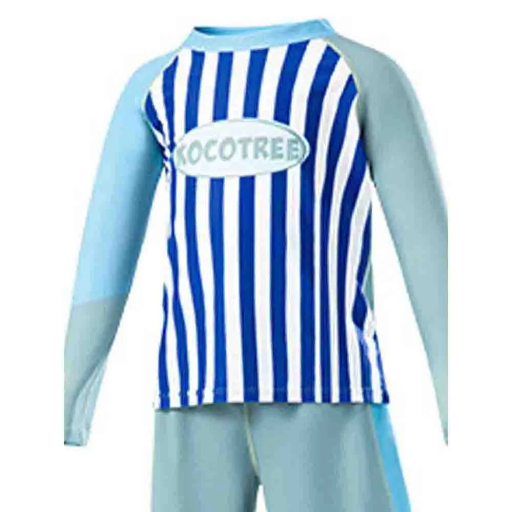 Little Surprise Box 3 PCS Dark Blue Stripes  Swimsuit for Boys with UPF 50 
