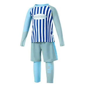 Little Surprise Box 3 PCS Dark Blue Stripes  Swimsuit for Boys with UPF 50 