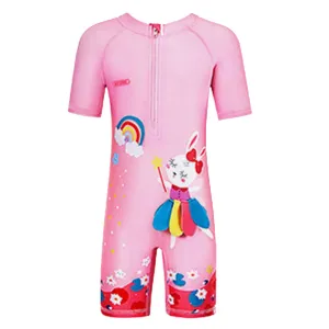 Little Surprise Box 3D Pink Rabbit Fairy Print Swimwear for Kids & Toddlers with UPF 50 