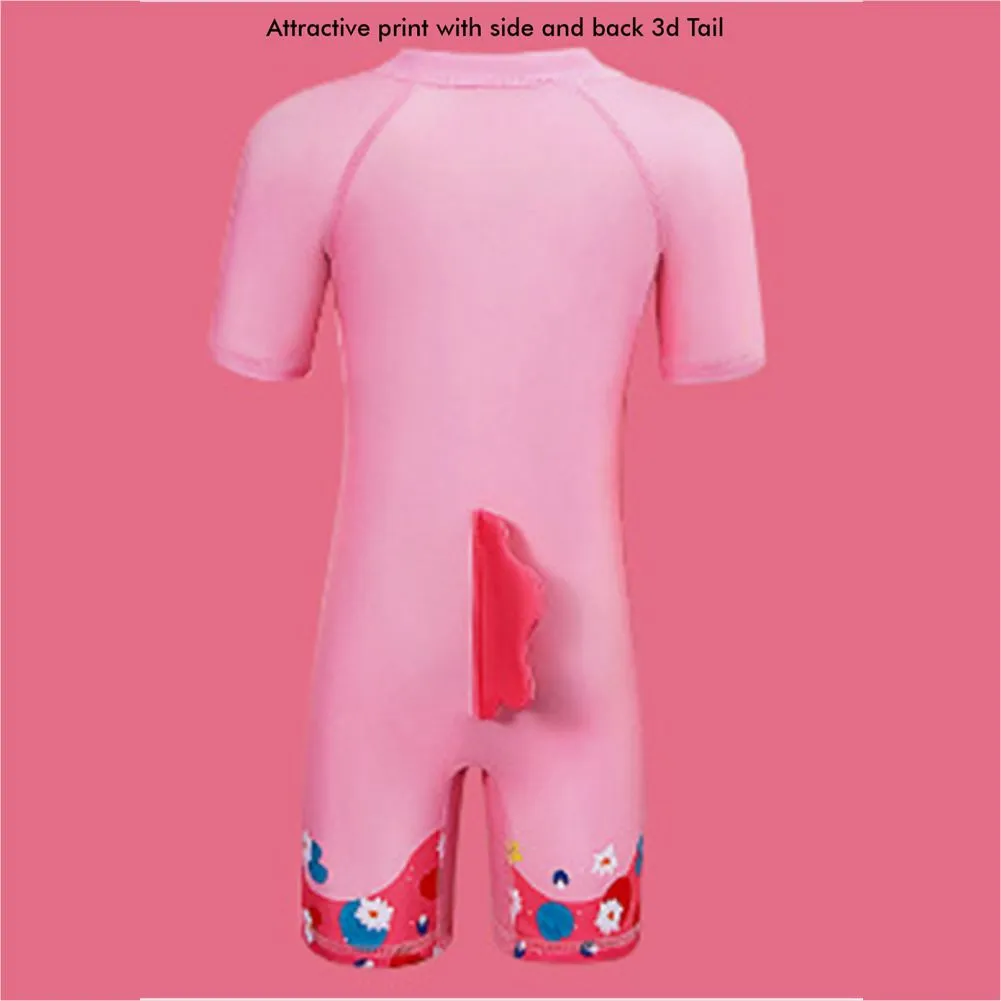 Little Surprise Box 3D Pink Rabbit Fairy Print Swimwear for Kids & Toddlers with UPF 50 