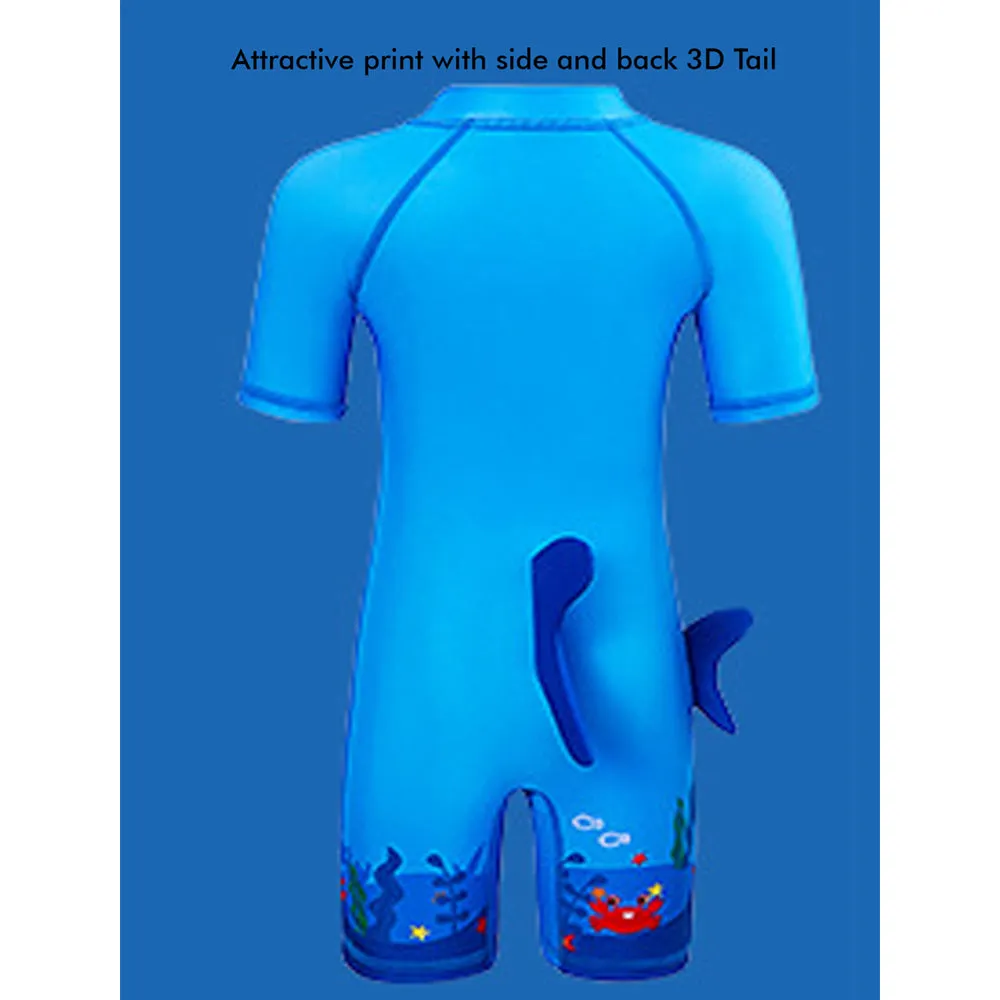 Little Surprise Box 3d Tail Blue Shark Swimwear for Toddlers & Kids with UPF 50 