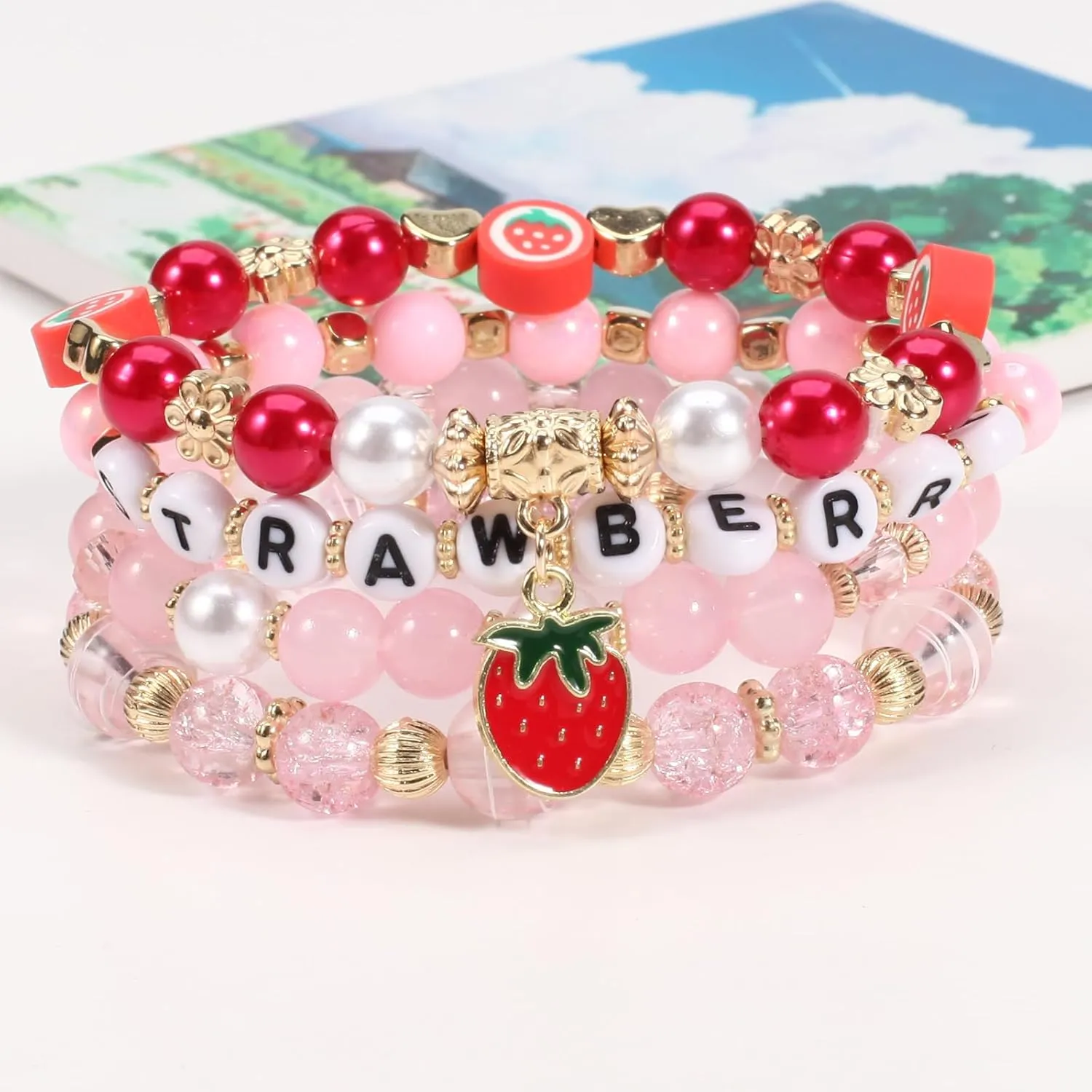 Lonext Halloween Bracelets Stackable Heishi Beaded Stretch Bracelets