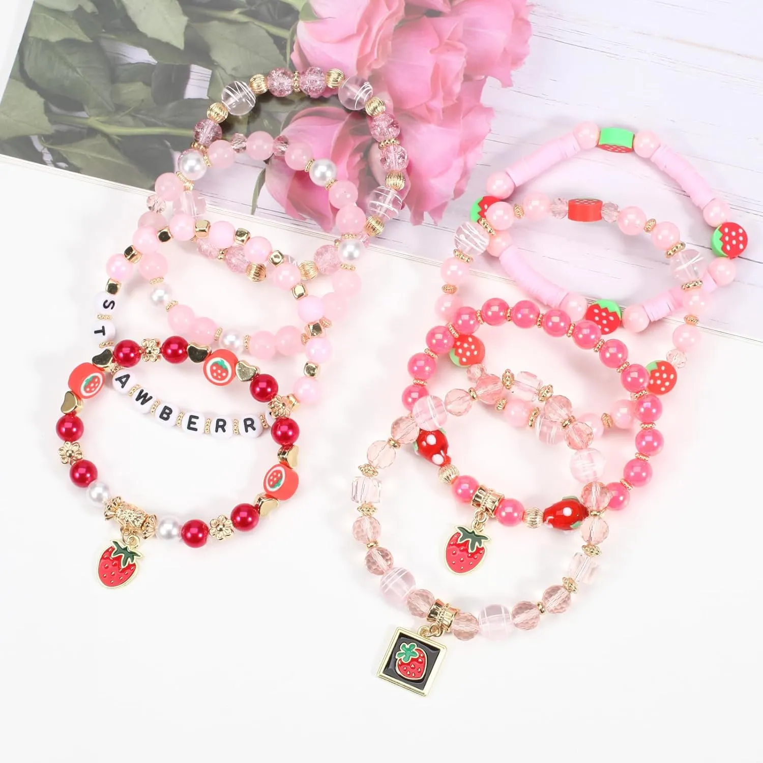 Lonext Halloween Bracelets Stackable Heishi Beaded Stretch Bracelets