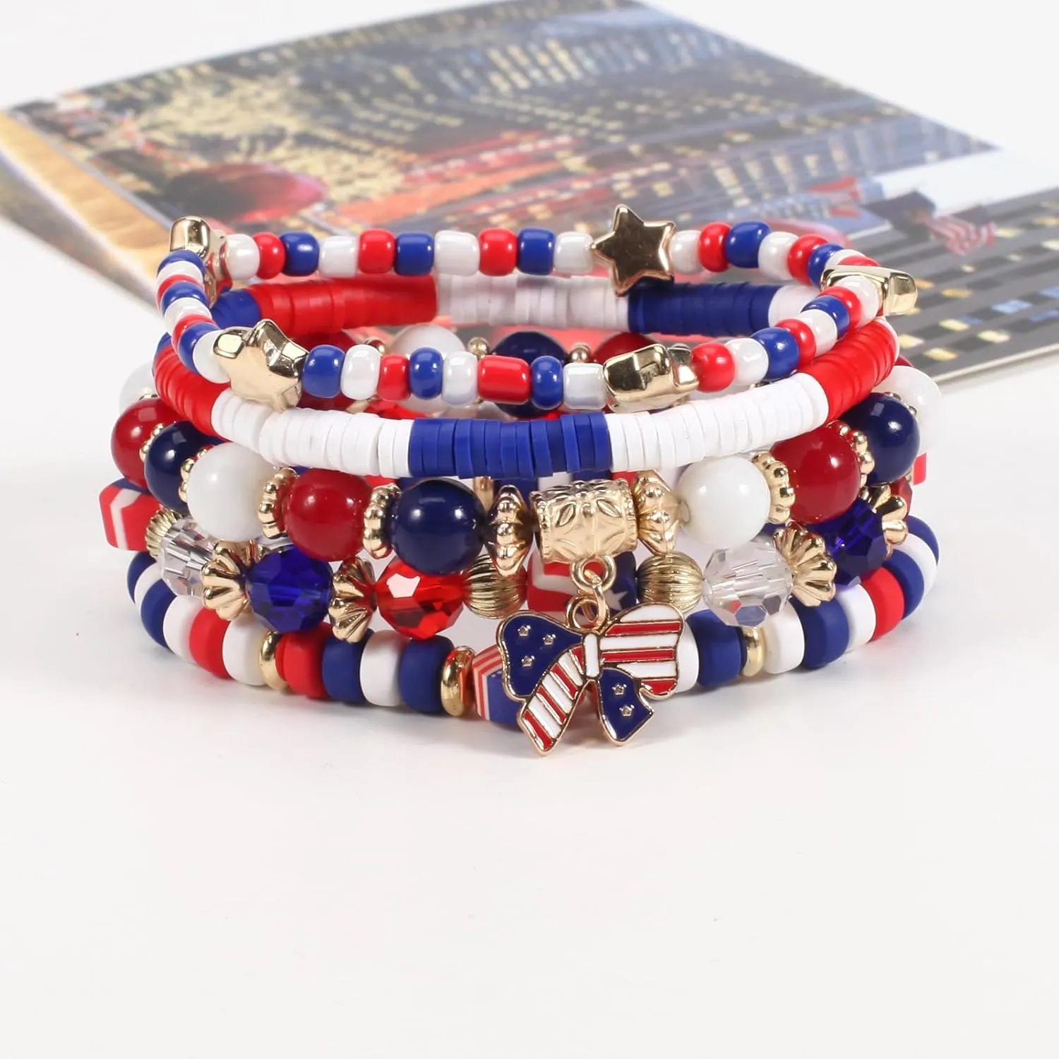 Lonext Halloween Bracelets Stackable Heishi Beaded Stretch Bracelets
