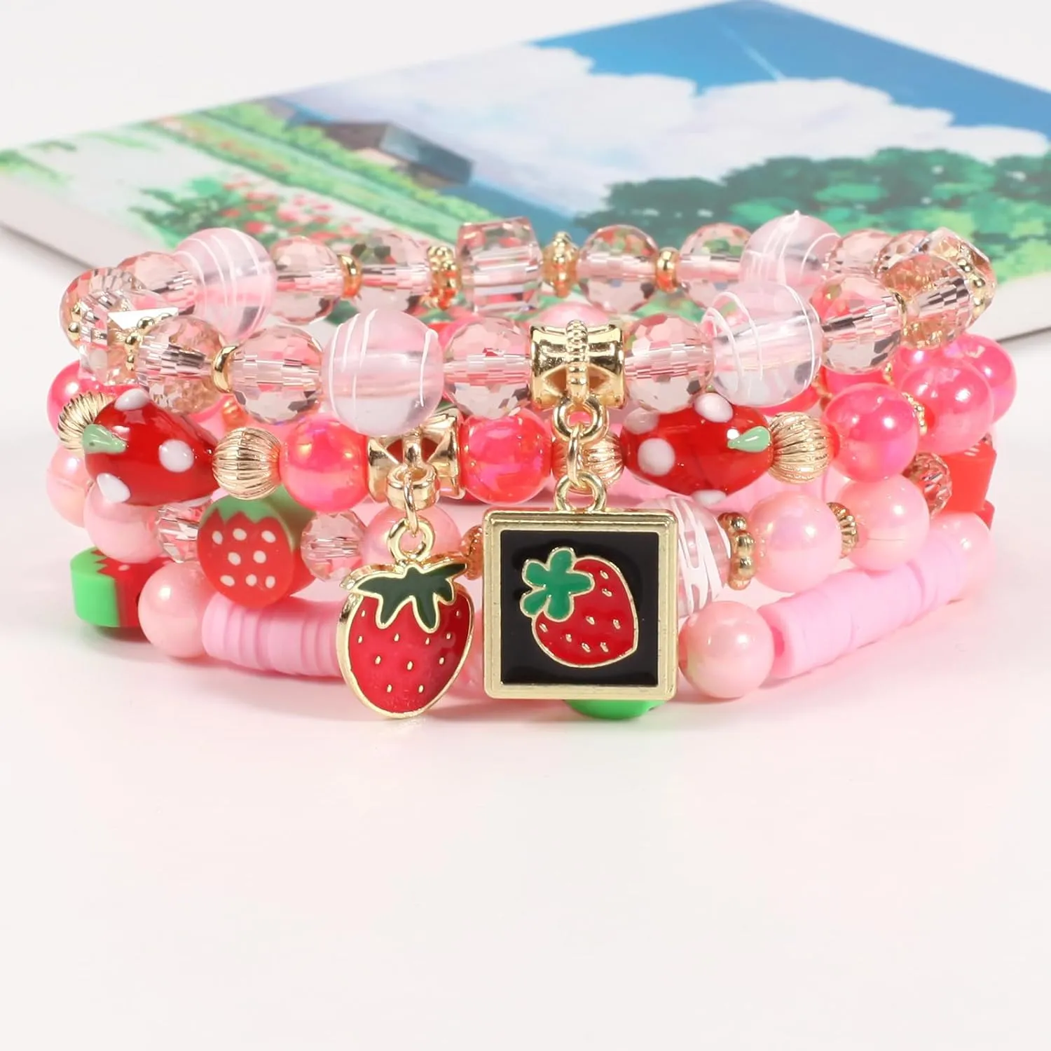 Lonext Halloween Bracelets Stackable Heishi Beaded Stretch Bracelets