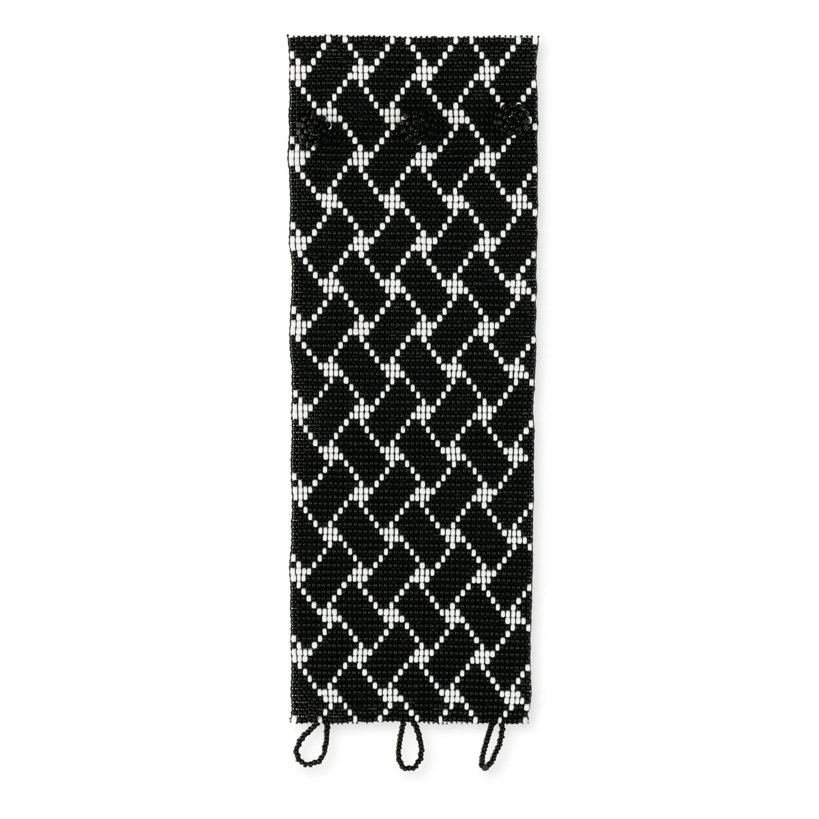 Loomed Bracelet Black & White 7,5cm