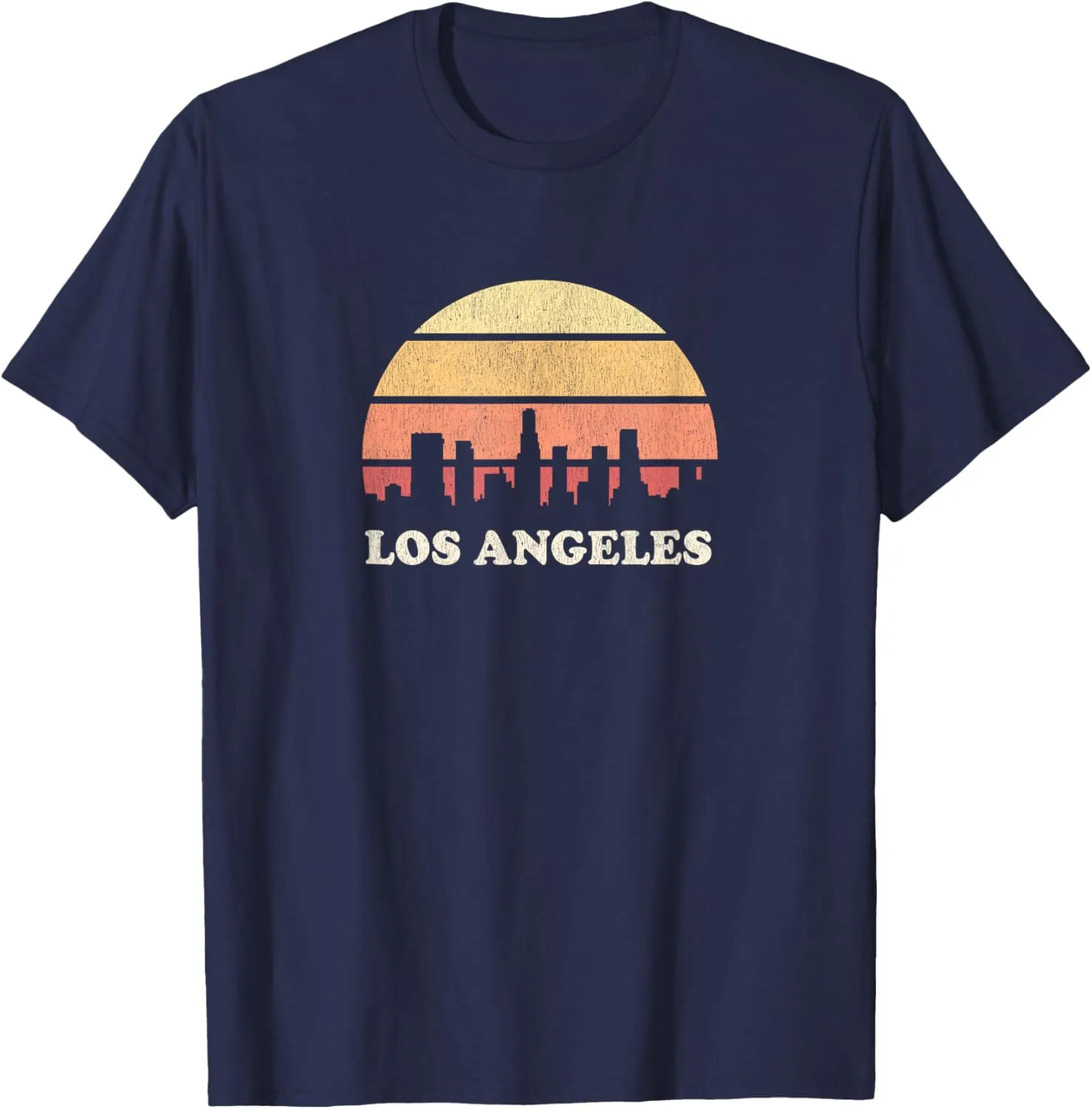 Los Angeles LA T Shirt Vintage Sunset Skyline Retro Tee