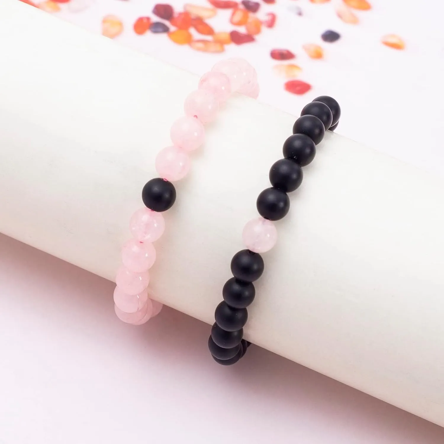 Matching Couples Bracelets, Natural Gemstone Bracelets His and Her Matching Bracelets for Couples, Gifts for Boyfriend and Girlfriend