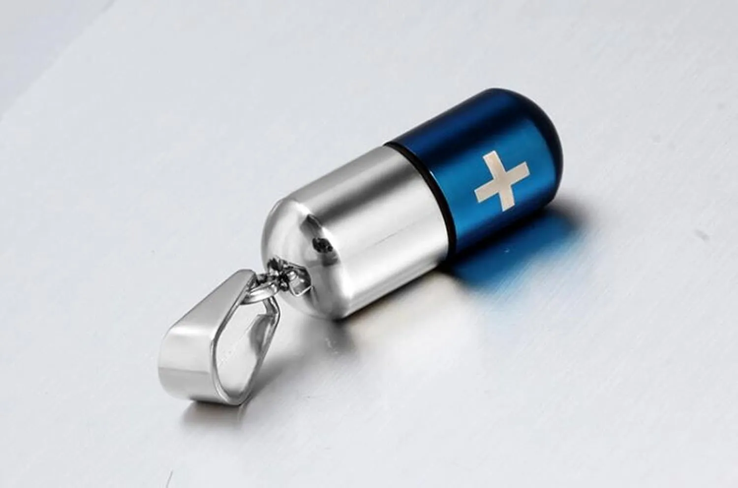 Medical Alert ID Pendant Necklaces for Men Women Stainless Steel Emergency Pill Case Tube Holder Necklaces