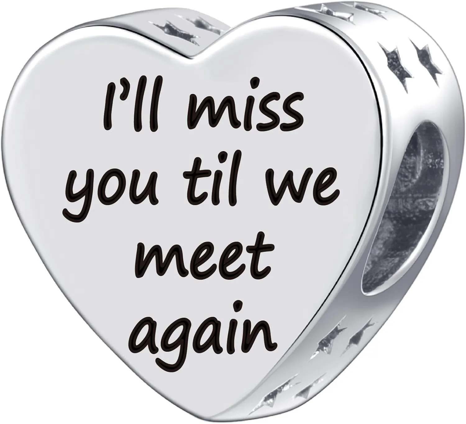 Memorial Prayer Cross Heart Charm Compatible with Pandora Charms Bracelets Beads Funeral Charm for Women