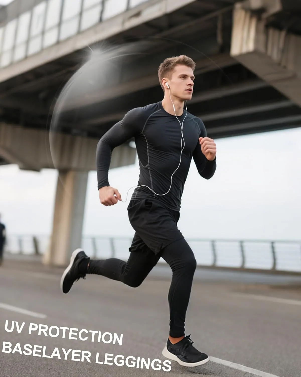 Men's Compression Pants Cool Dry Athletic Leggings Workout Running Tights Active Sports Baselayer Tights Men Yoga Pant