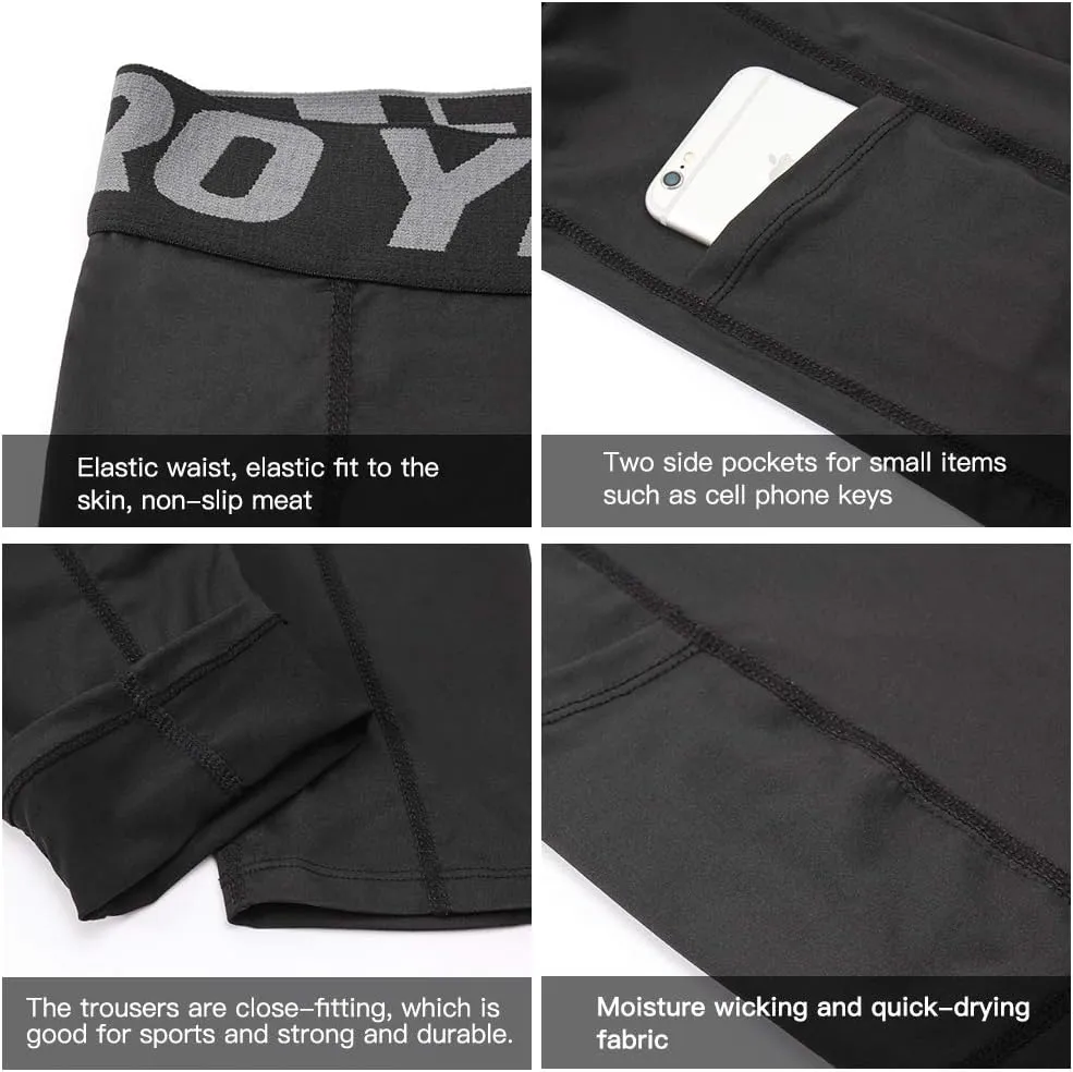 Men's Compression Pants Cool Dry Athletic Leggings Workout Running Tights Active Sports Baselayer Tights Men Yoga Pant