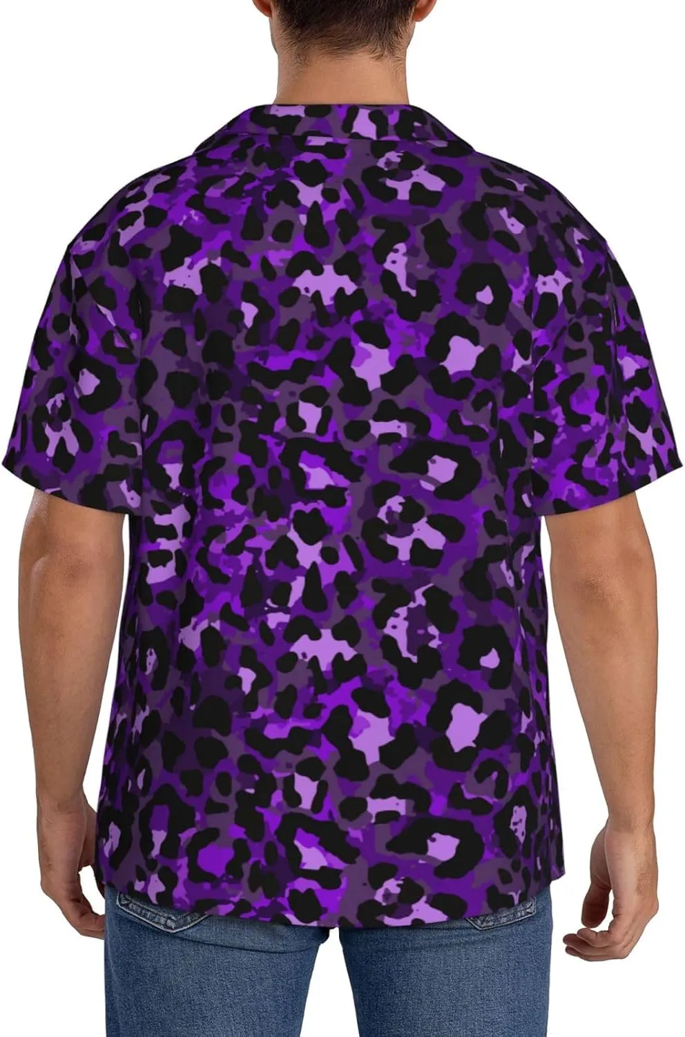 Men's Hawaiian Floral Polyester Linen Button Down Tropical Holiday Beach Shirts