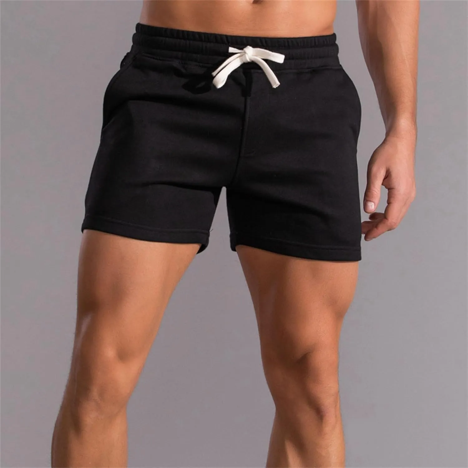 Men's Regular Tight Fit Gym Shorts Lightweight Bodybuilding Athletic Shorts Elastic Waist lounge Training Shorts