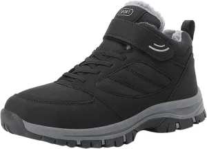 Men's Snow Boots Outdoor Hiking Boots Warm Villi Boots Anti-Slip Waterproof Walking Boots Lightweight Gym Sneakers