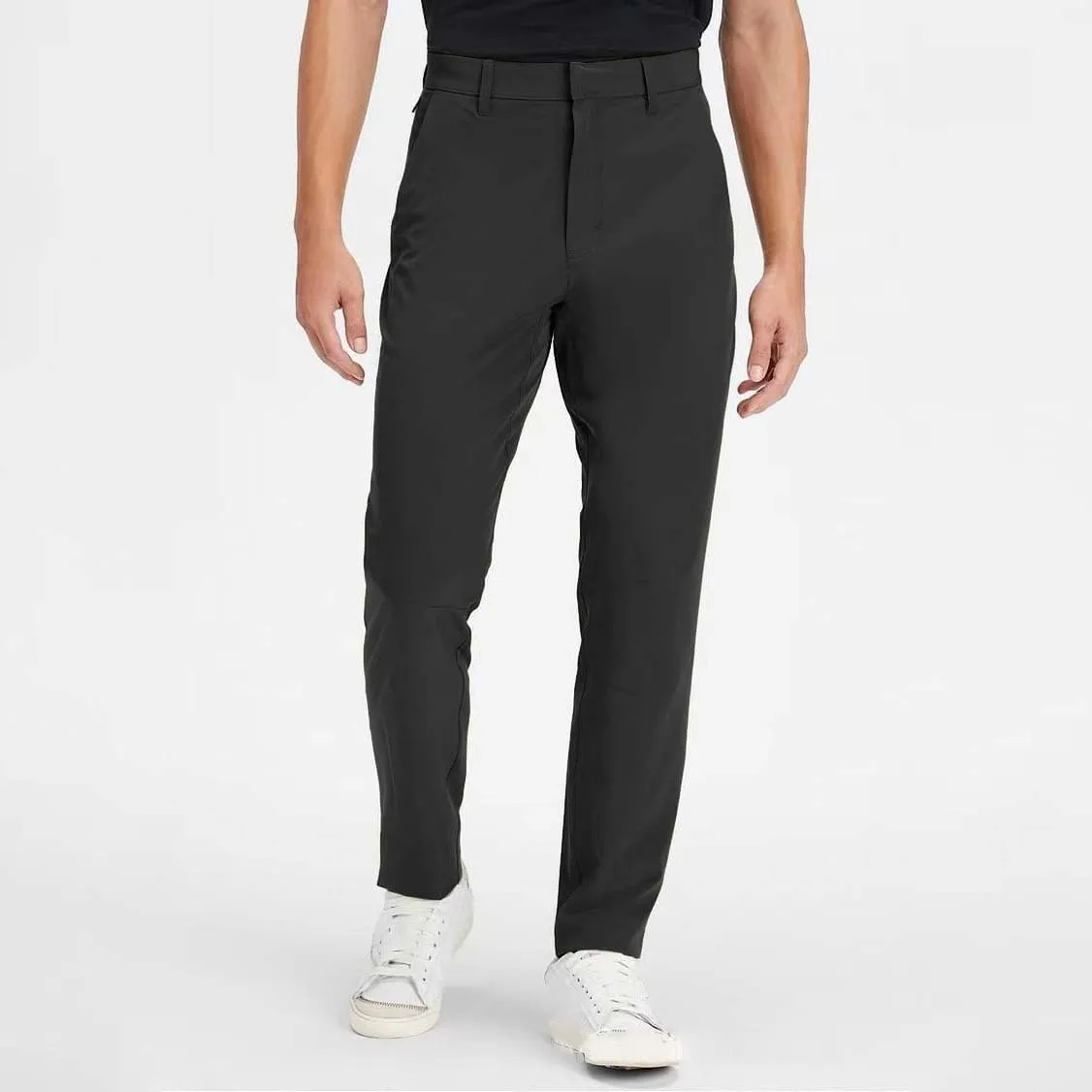 Mens Solid Color Suit Casual Pants Mid Waist Lightweight Slim Fit Fashion Business Pants Dressy Stylish Straight Skinny Pants