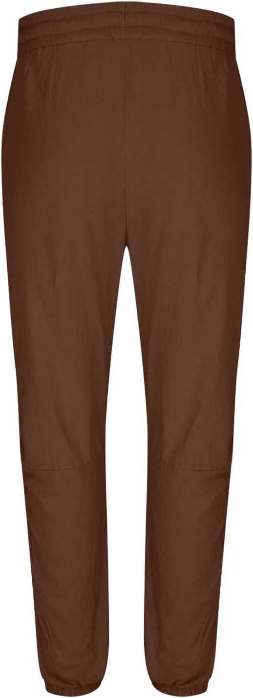 Men's Summer Linen Pant Casual Regular Fit Hemmed Dress Pants Loose Fit Drawstring Elastic Waist Trousers Comfortable