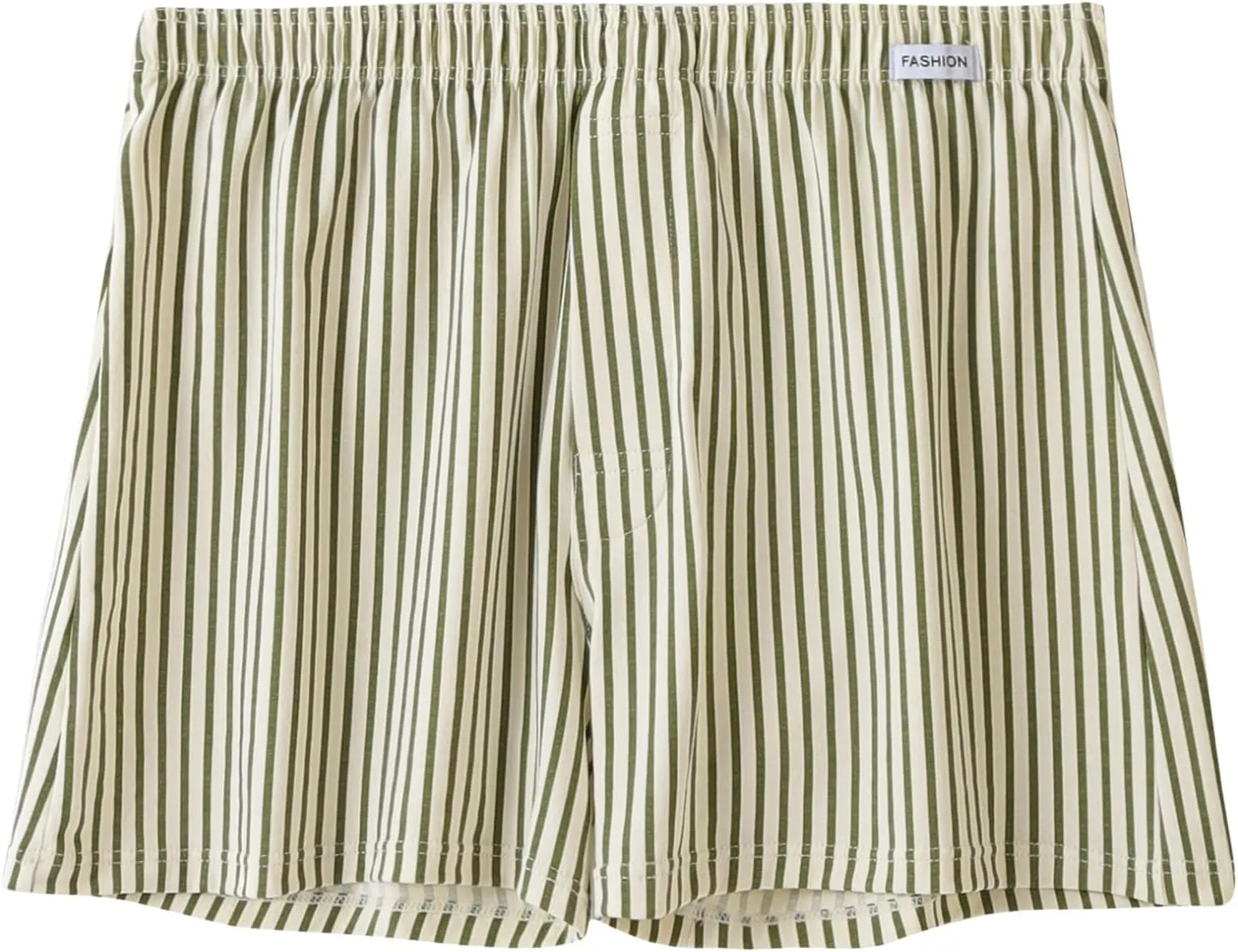 Men's Summer Lounge Shorts Striped Print Boxer Shorts Elastic Waist Casual Shorts Lightweight Comfy Undershorts