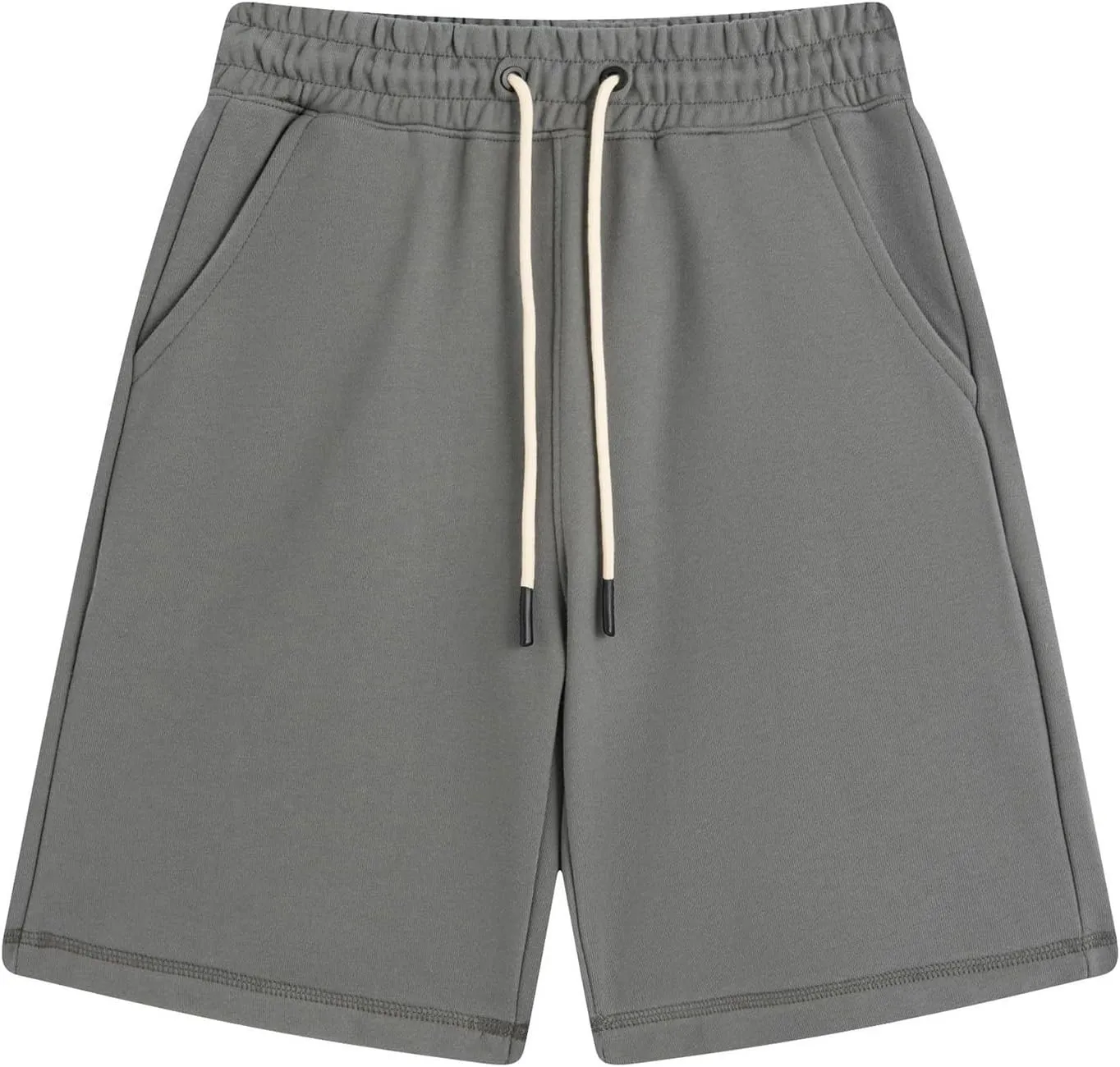 Mens Sweat Shorts with Pockets Drawstring Athletic Gym Shorts Cotton Workout Running Shorts