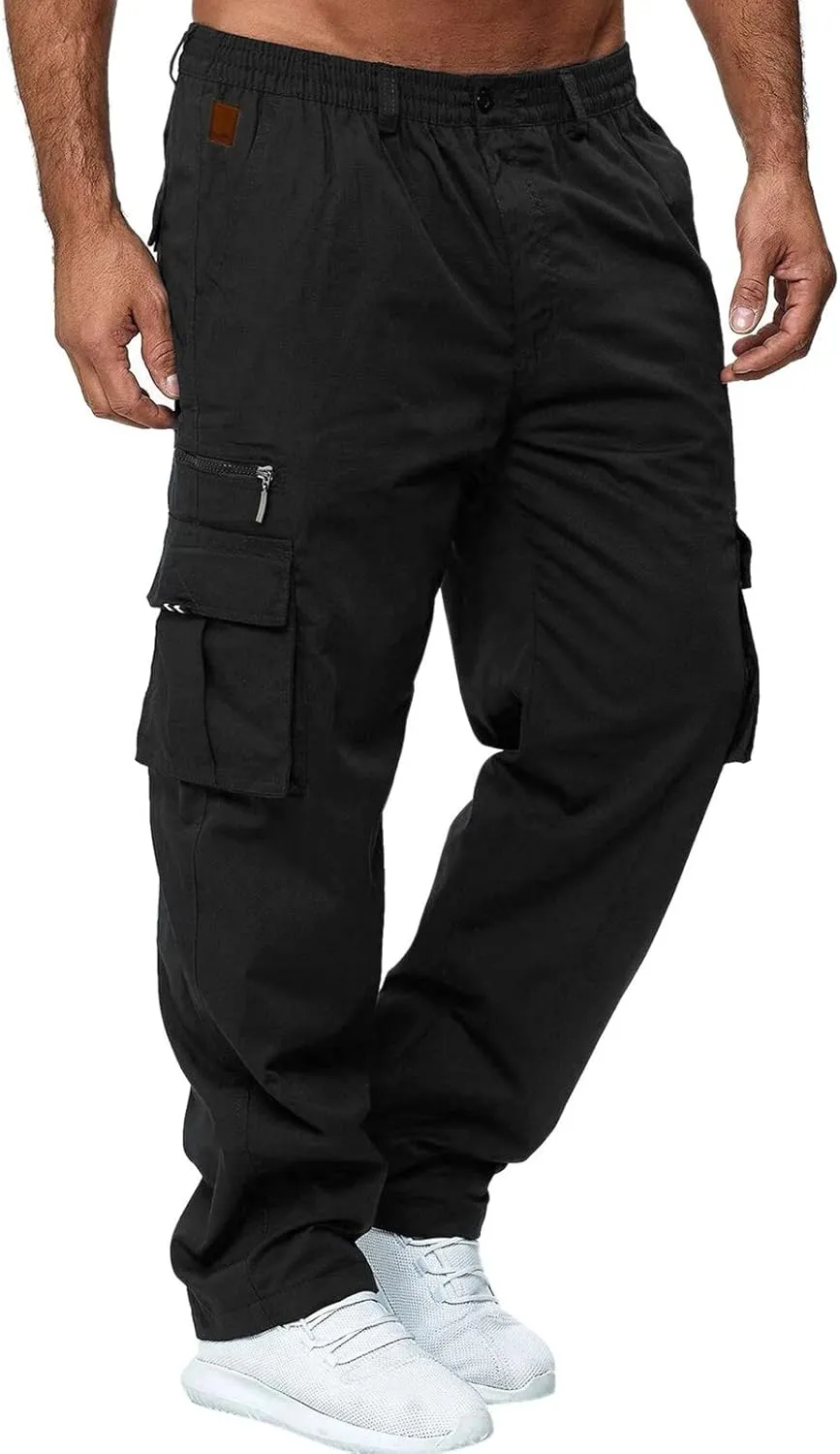 Mens Sweatpants Training Thigh Mesh Gym Jogger Pants with Zipper Pockets Men Pants Casual Fashion Joggers Comfortable