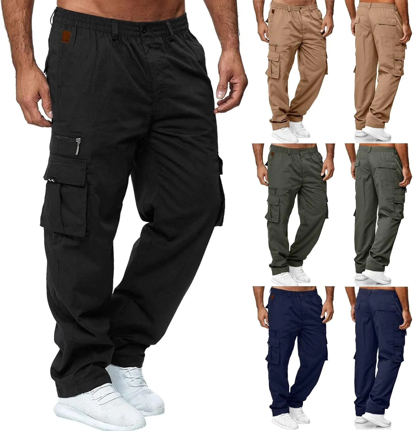 Mens Sweatpants Training Thigh Mesh Gym Jogger Pants with Zipper Pockets Men Pants Casual Fashion Joggers Comfortable