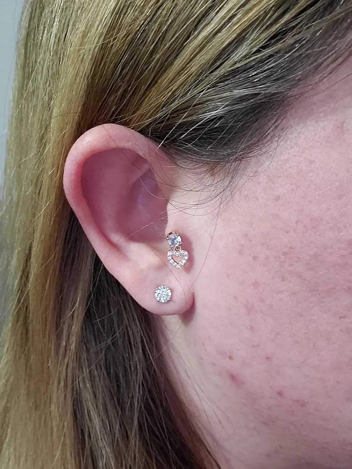 MODRSA Gold Cartilage Earring Silver Cartilage Piercing Jewelry 16g Helix Piercing Jewelry Cartilage Hoop Earring Helix Earrings Silver Cartilage Earring Stud 16 Gauge Cartilage Earrings for Women