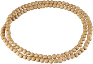 Natural Wood Bead Necklace 8MM Wooden Beaded Chunky Strand Necklaces Handmade Africa Wooden Chain for Women Men Jewelry